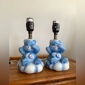 Vintage Care Bear Lamps (set of 2) -working